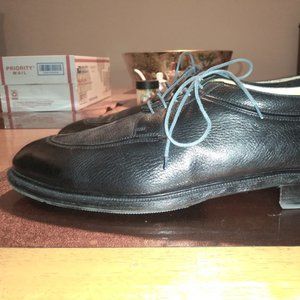 Vintage Gravati: Black Pebbled Leather. Split Toe Lace-Ups, Size: 13M. Re-Soled.